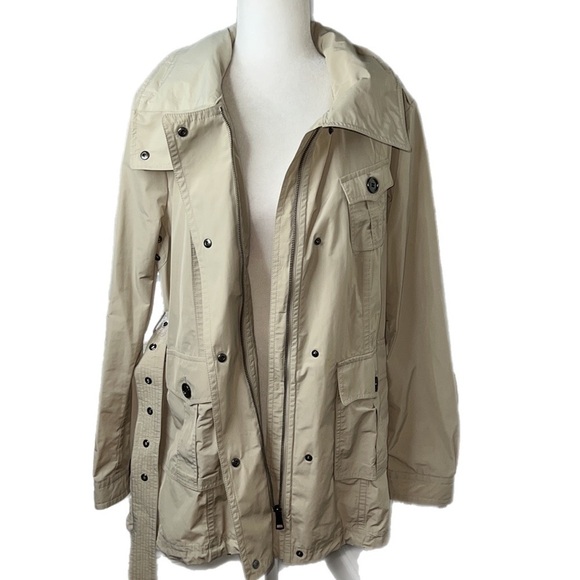 NWT Burberry Brit W. CHARSTONE45 Nova Check Logo WINDBREAKER Trench Coat 14 - Picture 2 of 15